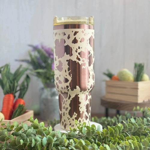 Cowhide Tumbler Cream to Copper 40oz