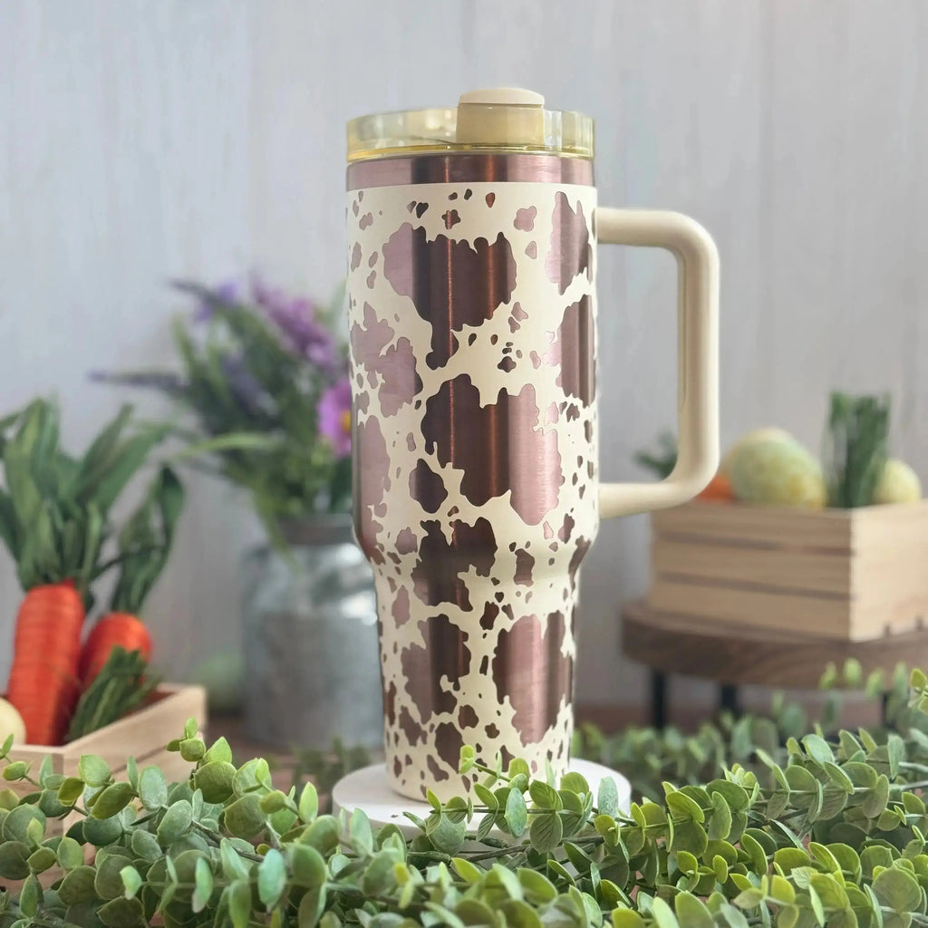 Cowhide Tumbler Cream to Copper 40oz 