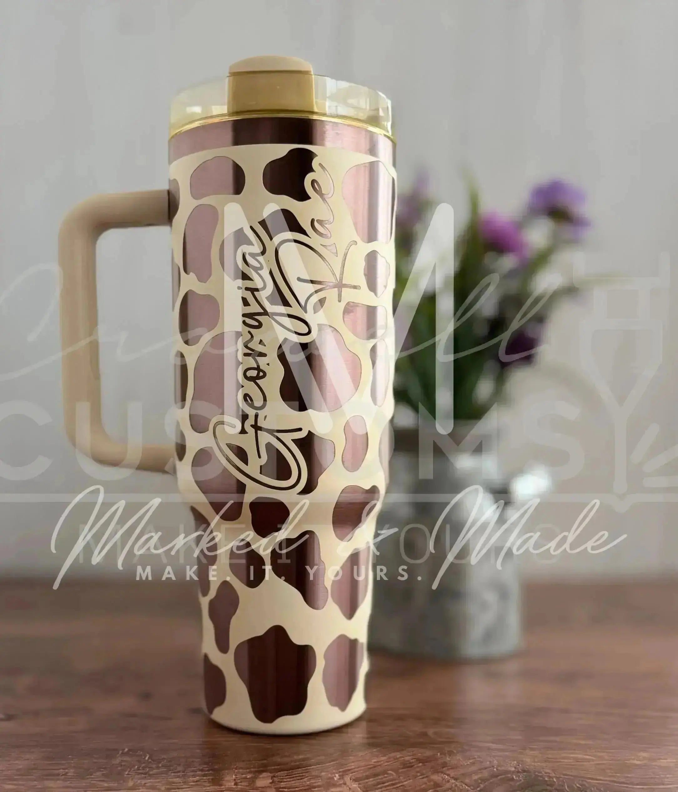 Cow Print Western  Quencher Tumbler (30oz, 40oz, + Stanleys)