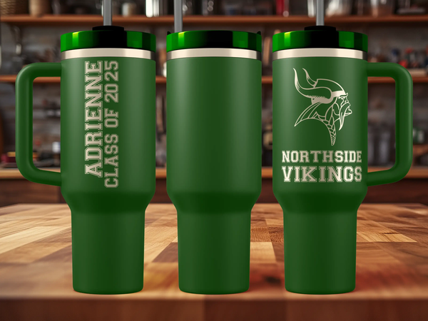 Custom Double-Sided Laser Engraved Tumbler