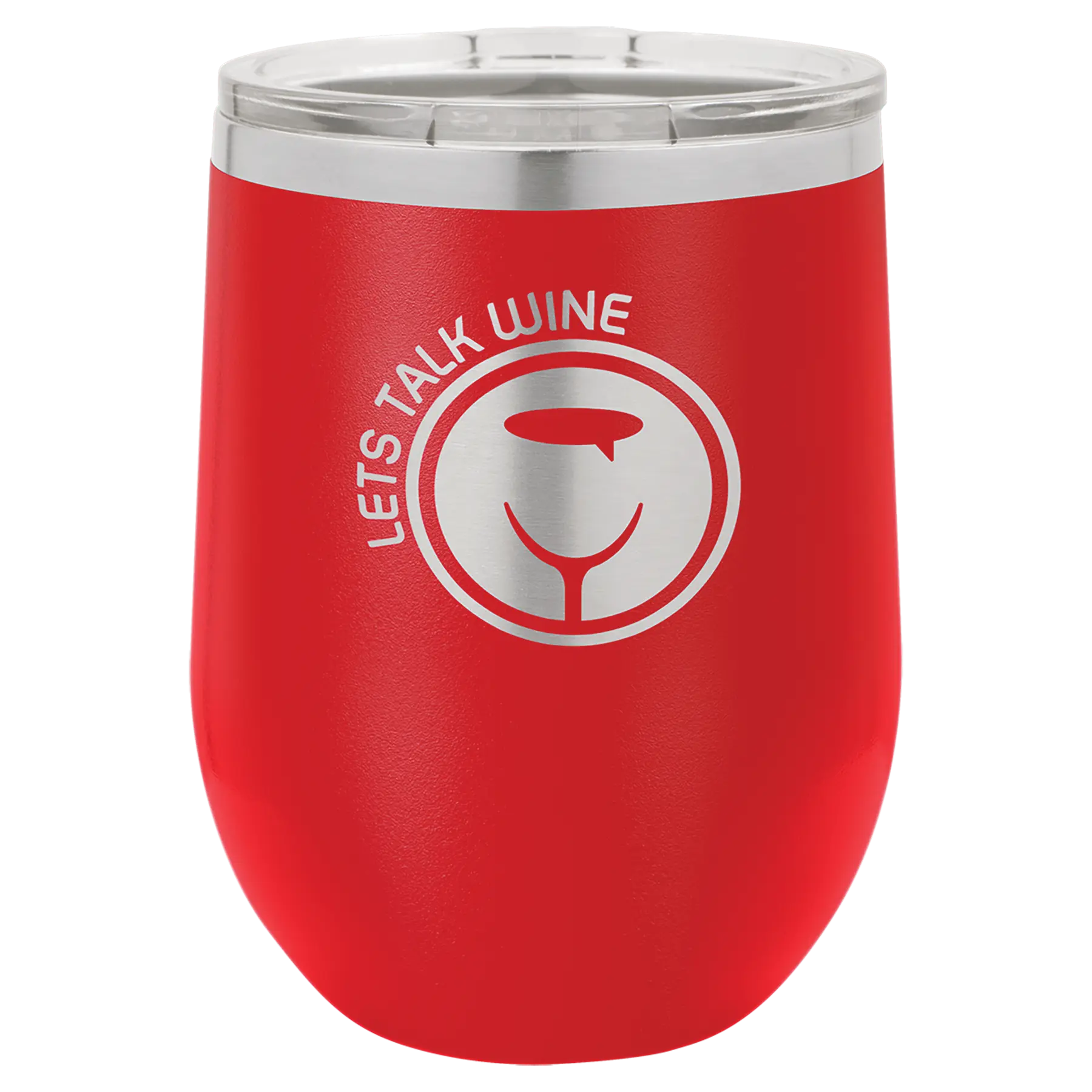 Custom Insulated Stainless Steel Stemless Wine Tumblers for Business | Logo + Text | Polar Camel® 