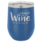 Custom Insulated Stainless Steel Stemless Wine Tumblers for Business | Logo + Text | Polar Camel® 