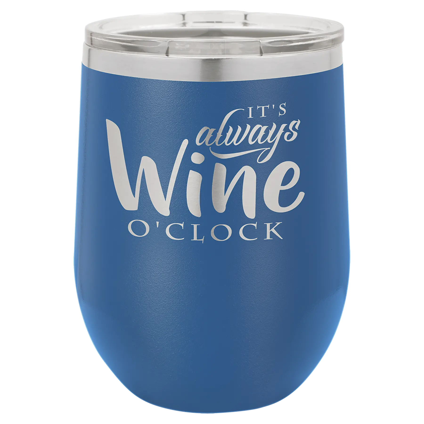 Custom Insulated Stainless Steel Stemless Wine Tumblers for Business | Logo + Text | Polar Camel® 