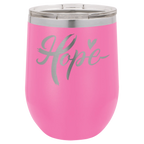 Custom Insulated Stainless Steel Stemless Wine Tumblers for Business | Logo + Text | Polar Camel® 