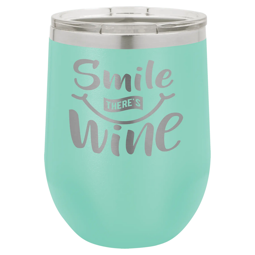 Custom Insulated Stainless Steel Stemless Wine Tumblers for Business | Logo + Text | Polar Camel® 