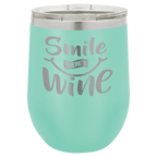 Custom Insulated Stainless Steel Stemless Wine Tumblers for Business | Logo + Text | Polar Camel® 