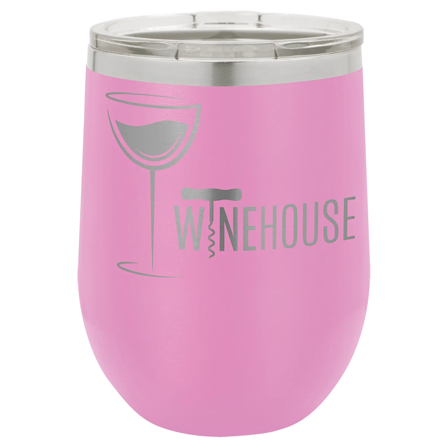 Custom Insulated Stainless Steel Stemless Wine Tumblers for Business | Logo + Text | Polar Camel® 