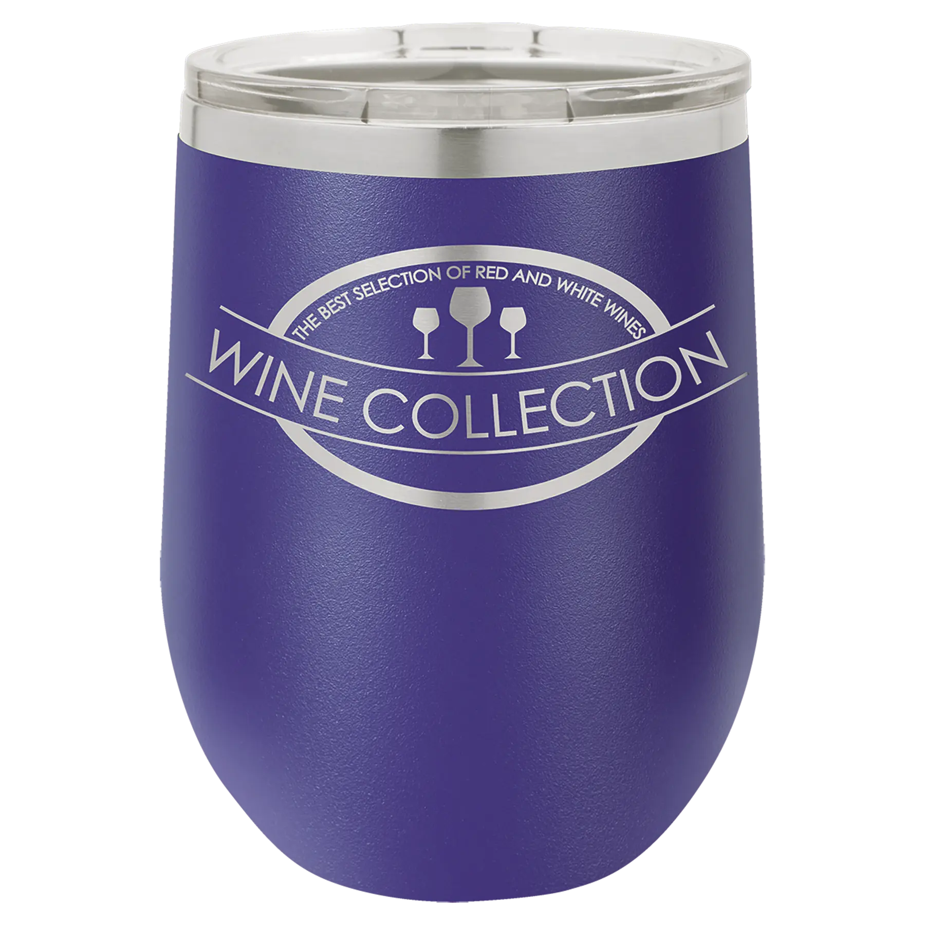 Custom Insulated Stainless Steel Stemless Wine Tumblers for Business | Logo + Text | Polar Camel® 