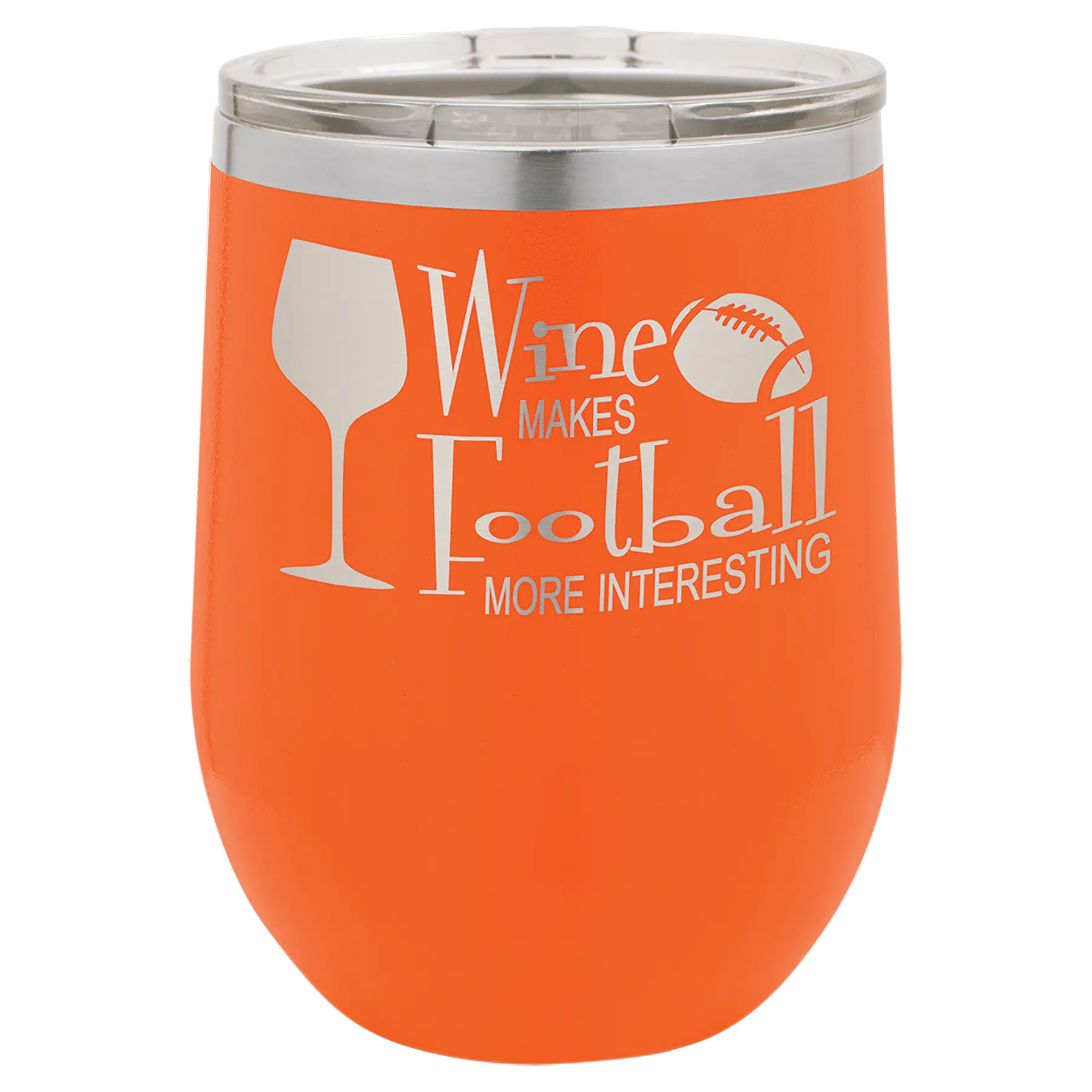 Custom Insulated Stainless Steel Stemless Wine Tumblers for Business | Logo + Text | Polar Camel® 