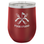 Custom Insulated Stainless Steel Stemless Wine Tumblers for Business | Logo + Text | Polar Camel® 