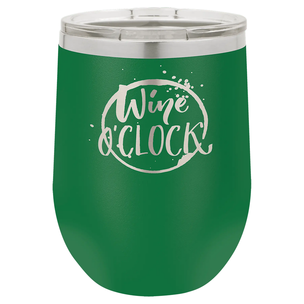 Custom Insulated Stainless Steel Stemless Wine Tumblers for Business | Logo + Text | Polar Camel® 