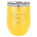 Custom Insulated Stainless Steel Stemless Wine Tumblers for Business | Logo + Text | Polar Camel® 