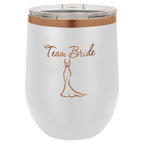 Custom Insulated Stainless Steel Stemless Wine Tumblers for Business | Logo + Text | Polar Camel® 