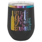 Custom Insulated Stainless Steel Stemless Wine Tumblers for Business | Logo + Text | Polar Camel® 
