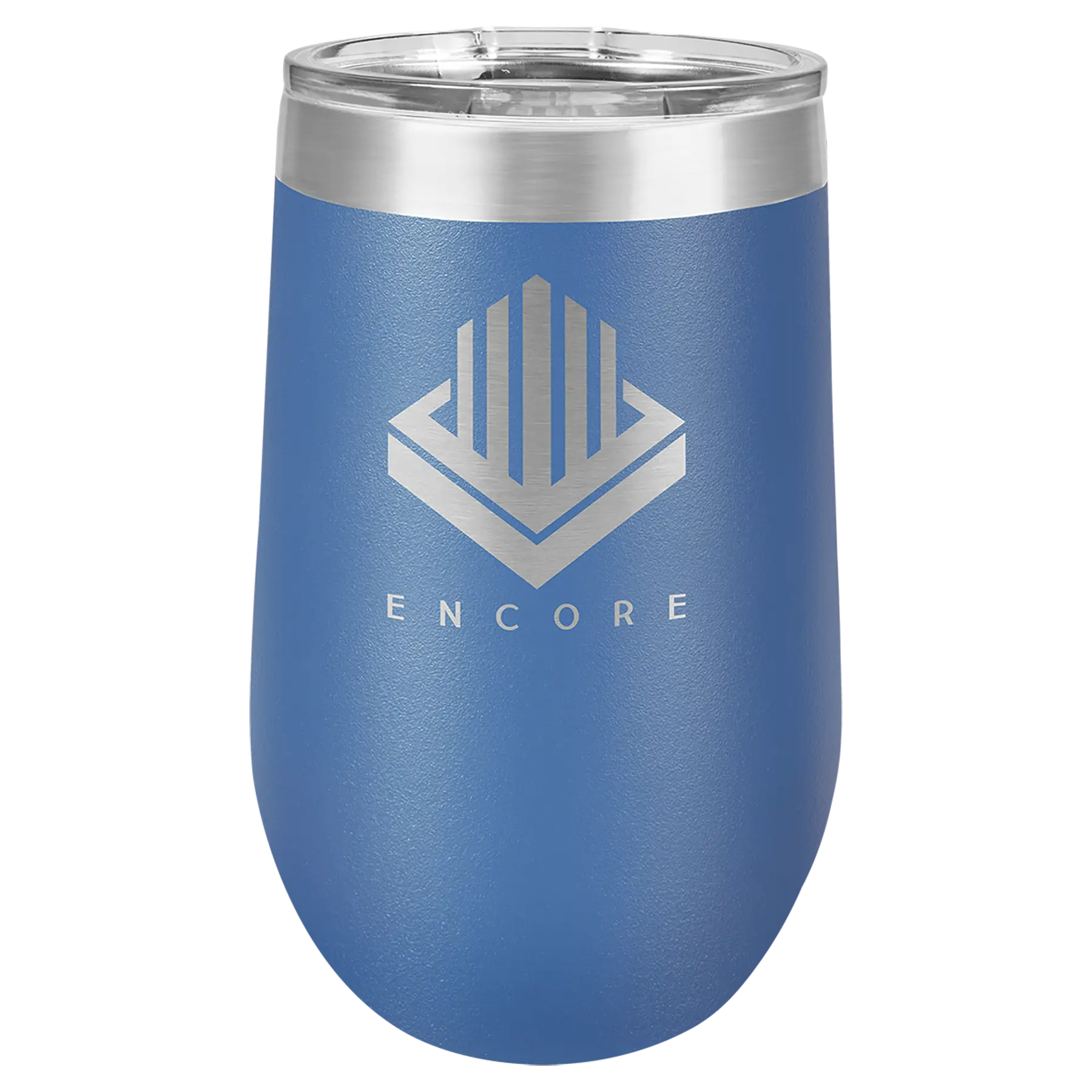 Custom Insulated Stainless Steel Stemless Wine Tumblers for Business | Logo + Text | Polar Camel® 
