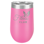 Custom Insulated Stainless Steel Stemless Wine Tumblers for Business | Logo + Text | Polar Camel® 