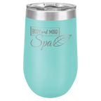 Custom Insulated Stainless Steel Stemless Wine Tumblers for Business | Logo + Text | Polar Camel® 