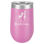 Custom Insulated Stainless Steel Stemless Wine Tumblers for Business | Logo + Text | Polar Camel® 