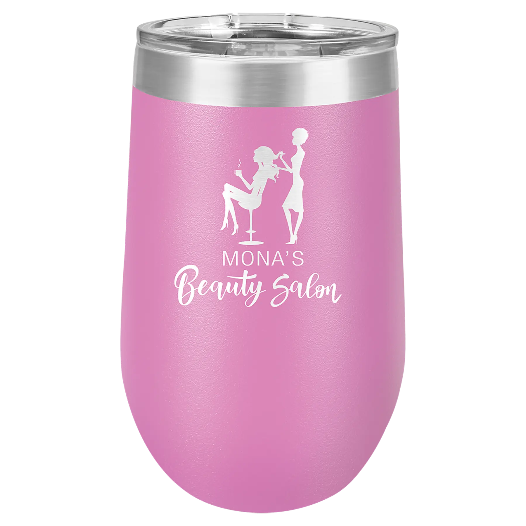 Custom Insulated Stainless Steel Stemless Wine Tumblers for Business | Logo + Text | Polar Camel® 