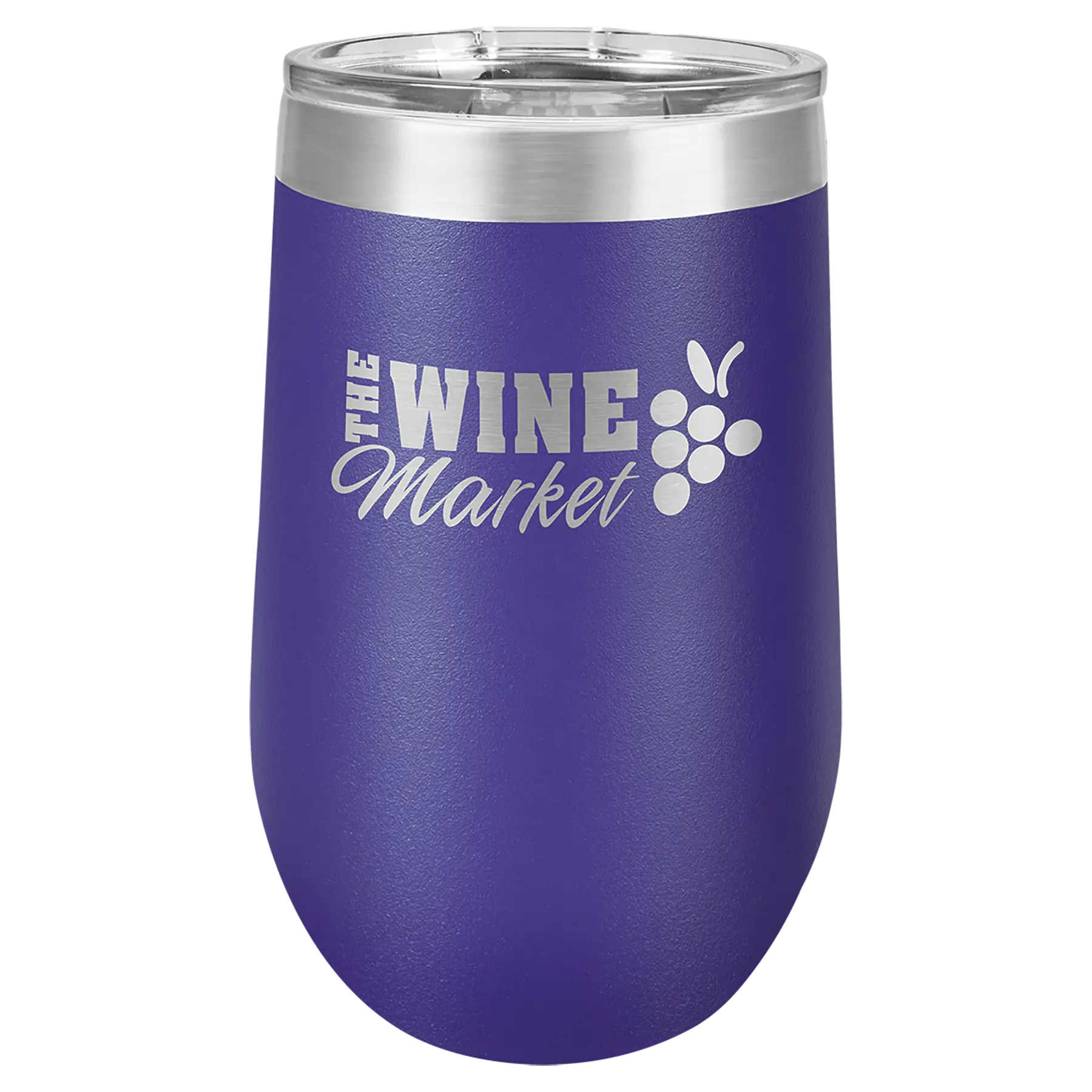 Custom Insulated Stainless Steel Stemless Wine Tumblers for Business | Logo + Text | Polar Camel® 