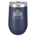 Custom Insulated Stainless Steel Stemless Wine Tumblers for Business | Logo + Text | Polar Camel® 