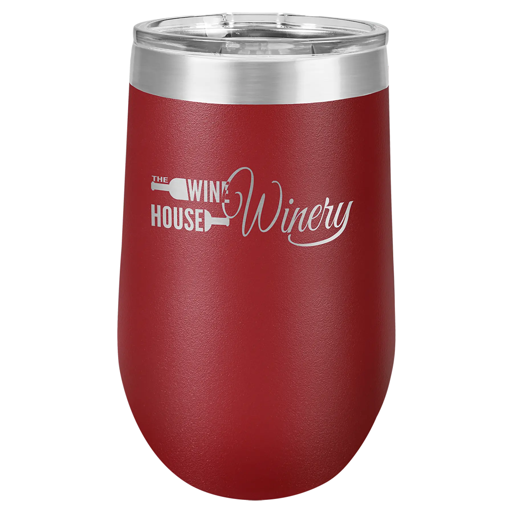 Custom Insulated Stainless Steel Stemless Wine Tumblers for Business | Logo + Text | Polar Camel® 