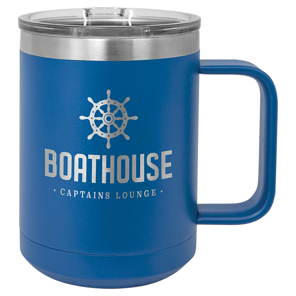 Custom Insulated Stainless Steel Travel Mugs for Business | Logo + Text | Polar Camel® 