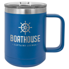 Custom Insulated Stainless Steel Travel Mugs for Business | Logo + Text | Polar Camel® 