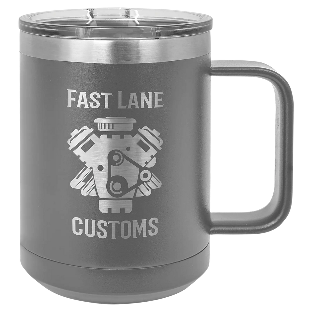 Custom Insulated Stainless Steel Travel Mugs for Business | Logo + Text | Polar Camel® 
