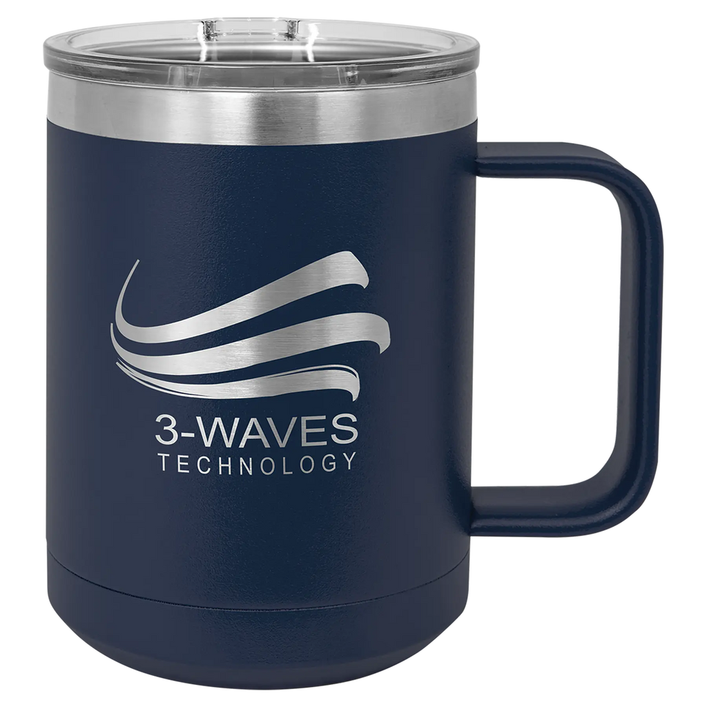 Custom Insulated Stainless Steel Travel Mugs for Business | Logo + Text | Polar Camel® 