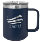 Custom Insulated Stainless Steel Travel Mugs for Business | Logo + Text | Polar Camel® 