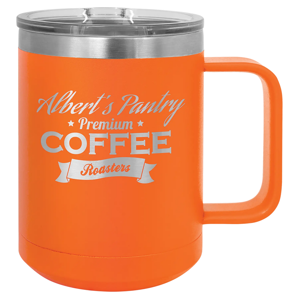 Custom Insulated Stainless Steel Travel Mugs for Business | Logo + Text | Polar Camel® 