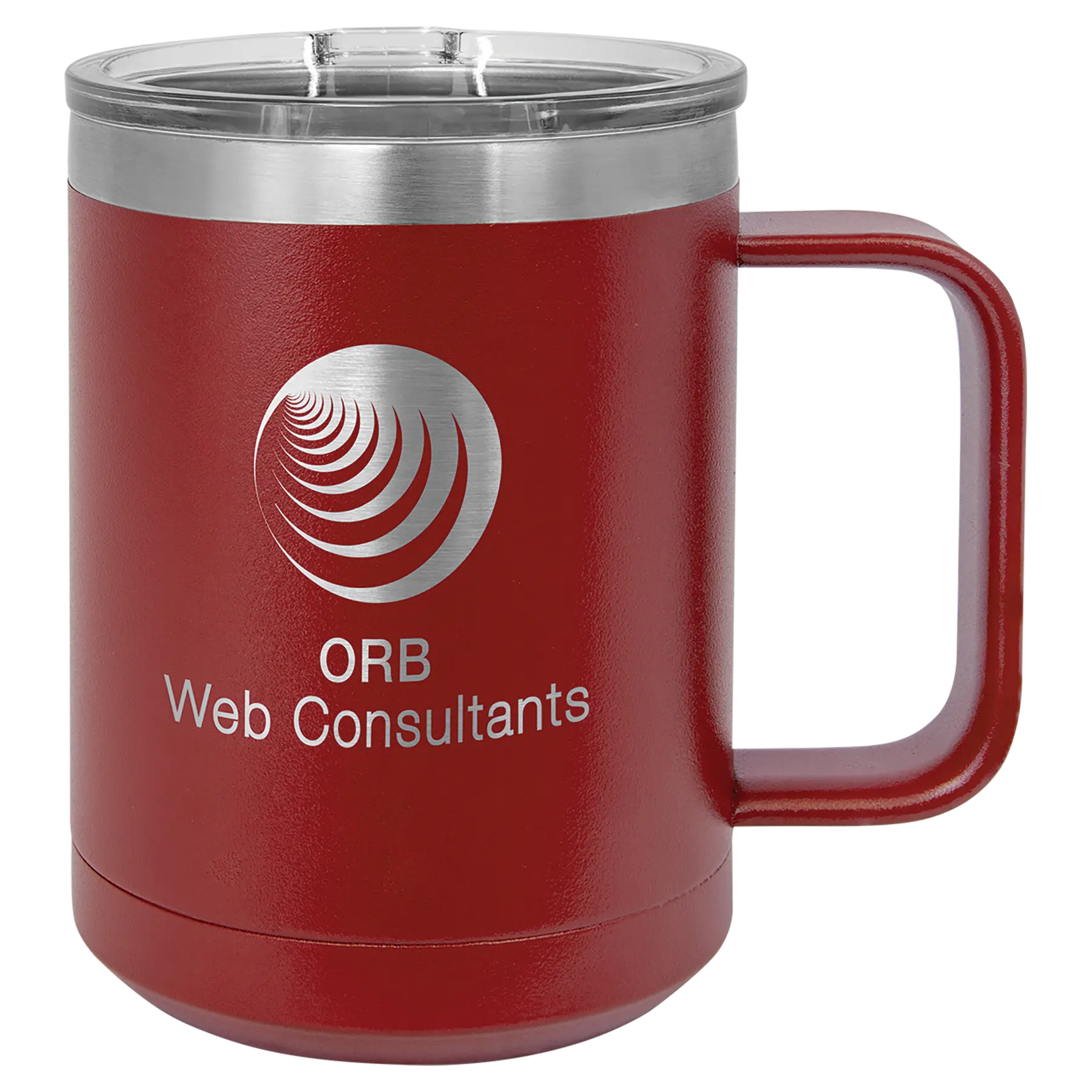 Custom Insulated Stainless Steel Travel Mugs for Business | Logo + Text | Polar Camel® 