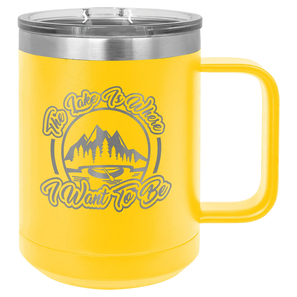Custom Insulated Stainless Steel Travel Mugs for Business | Logo + Text | Polar Camel® 