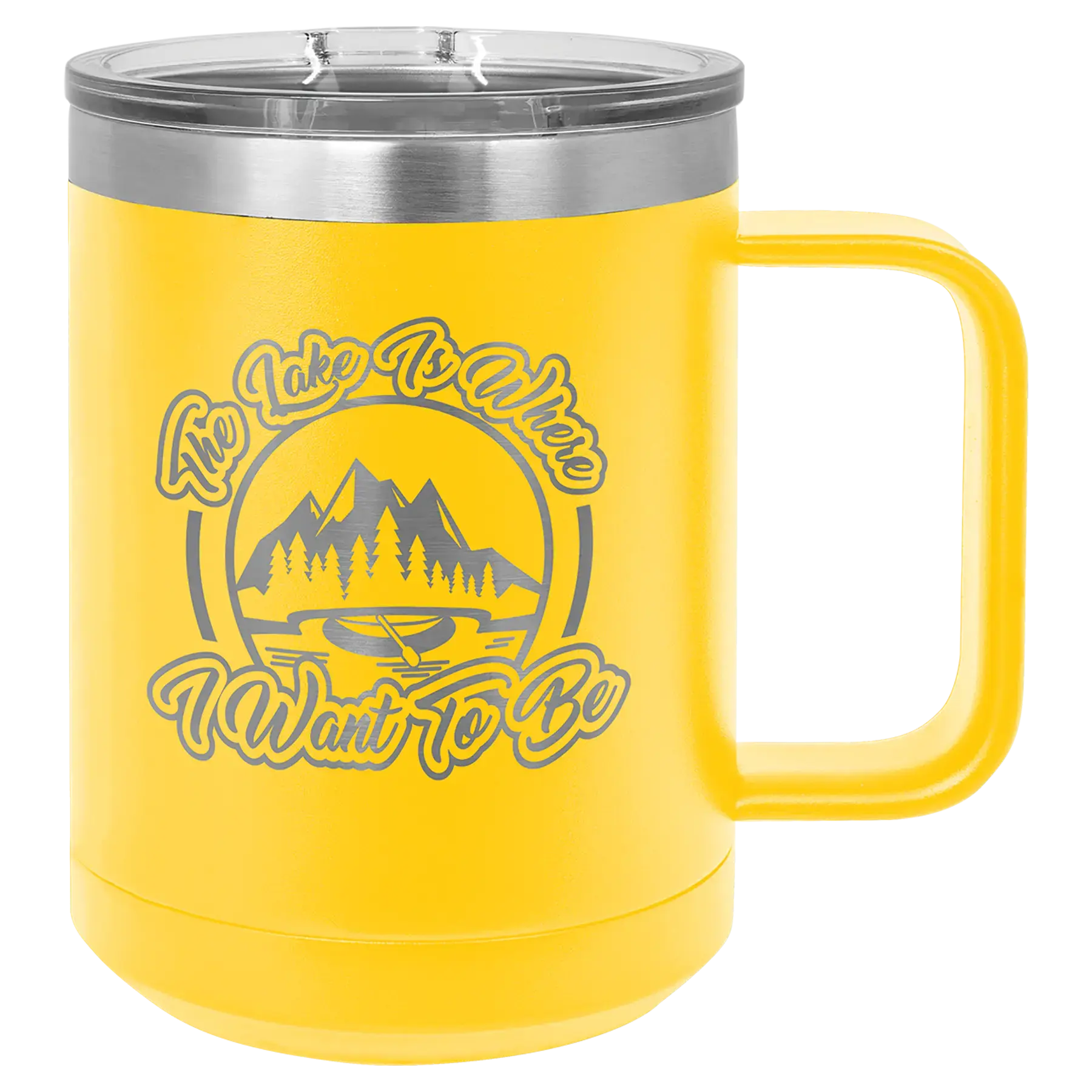 Custom Insulated Stainless Steel Travel Mugs for Business | Logo + Text | Polar Camel® 