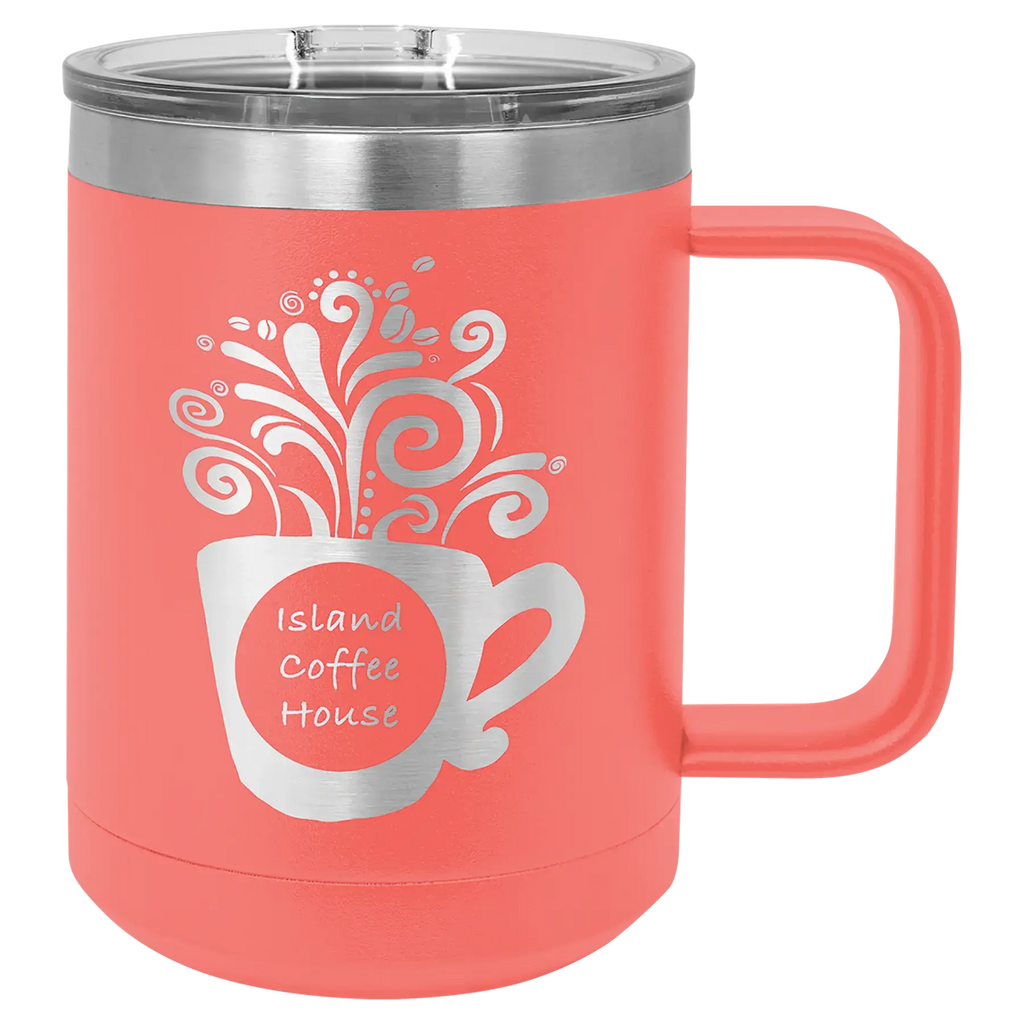 Custom Insulated Stainless Steel Travel Mugs for Business | Logo + Text | Polar Camel® 