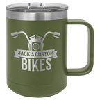 Custom Insulated Stainless Steel Travel Mugs for Business | Logo + Text | Polar Camel® 