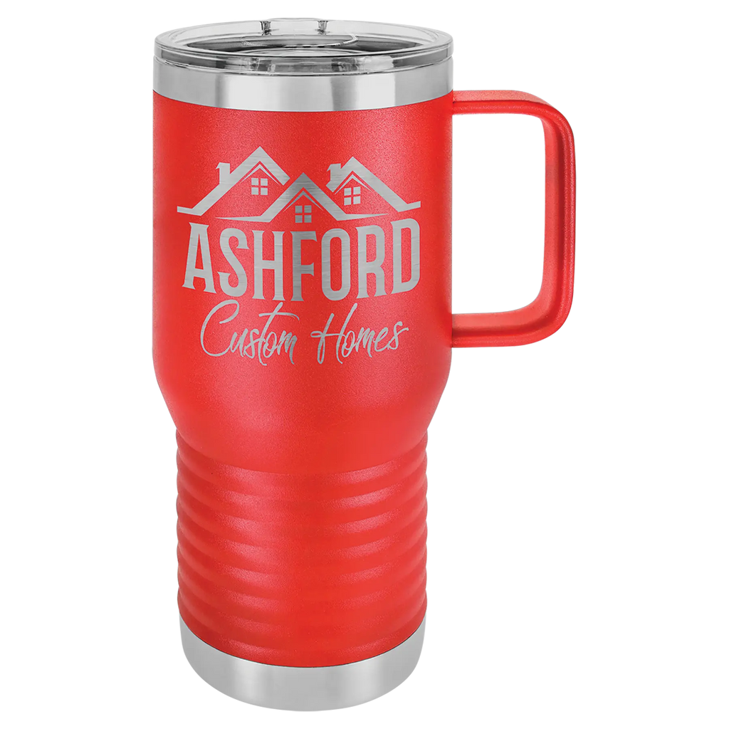 Custom Insulated Stainless Steel Travel Mugs for Business | Logo + Text | Polar Camel® 