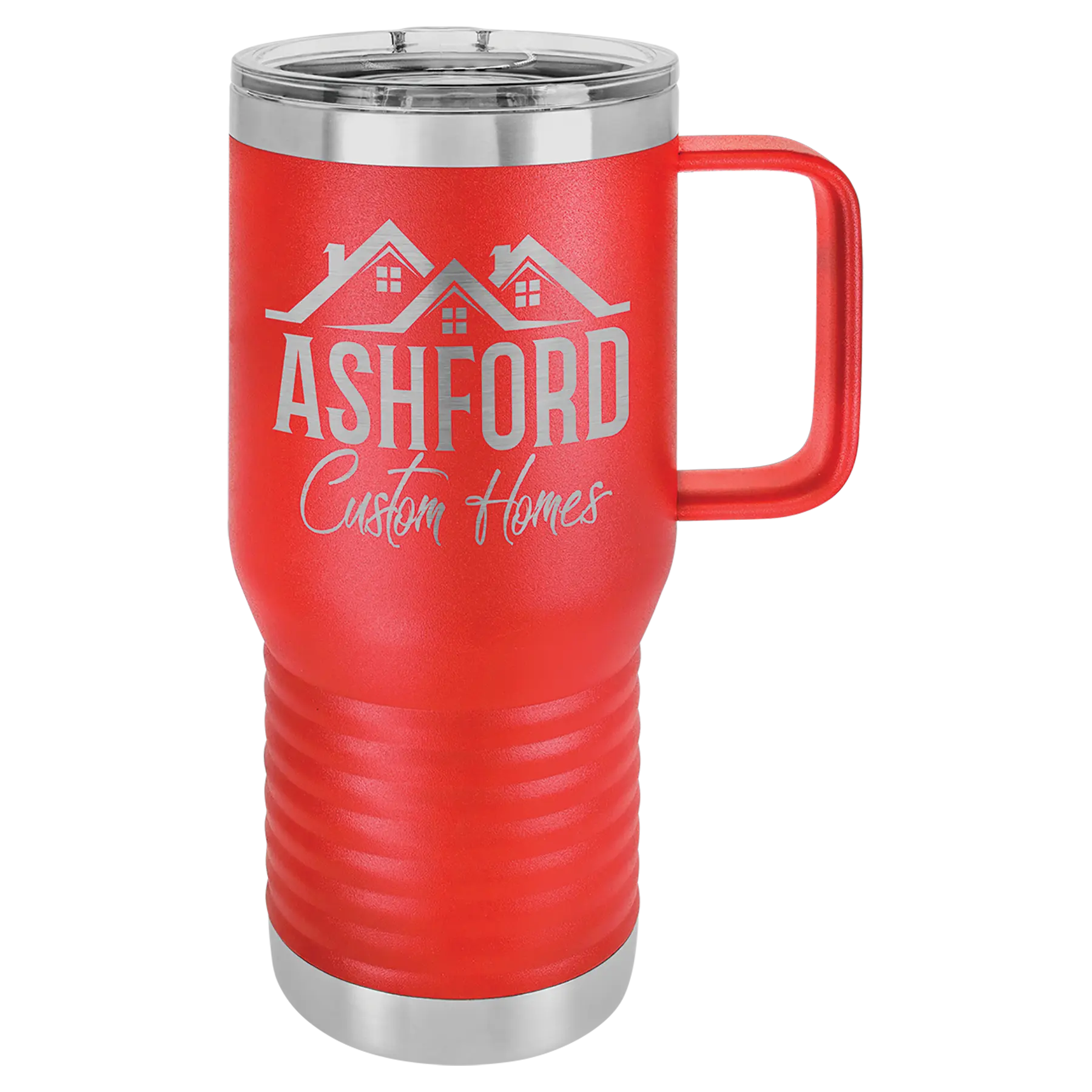 Custom Insulated Stainless Steel Travel Mugs for Business | Logo + Text | Polar Camel® 