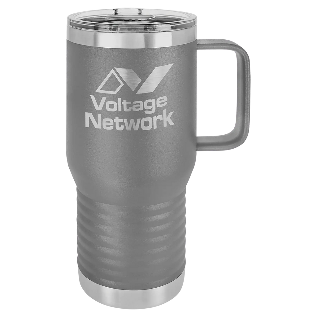 Custom Insulated Stainless Steel Travel Mugs for Business | Logo + Text | Polar Camel® 