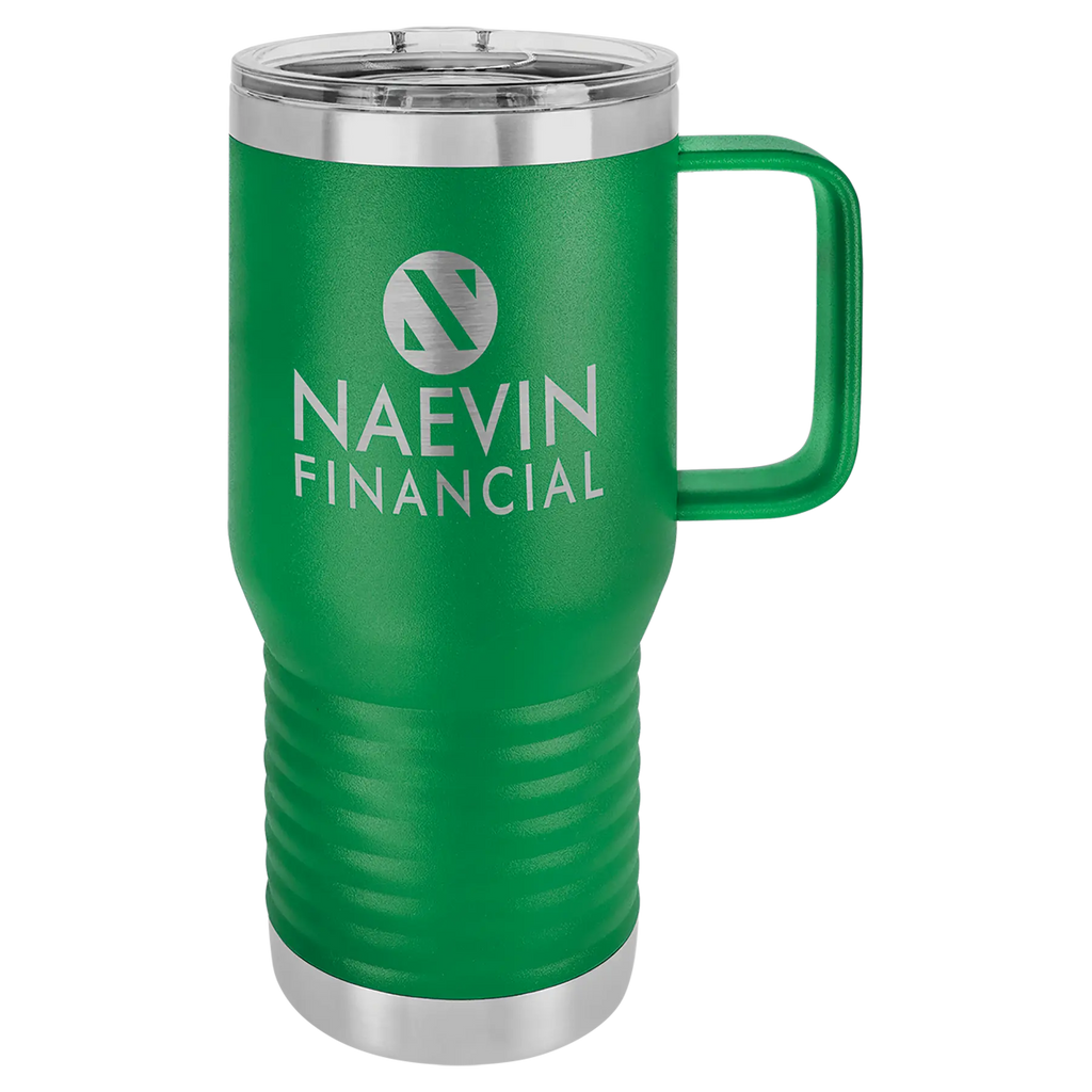 Custom Insulated Stainless Steel Travel Mugs for Business | Logo + Text | Polar Camel® 