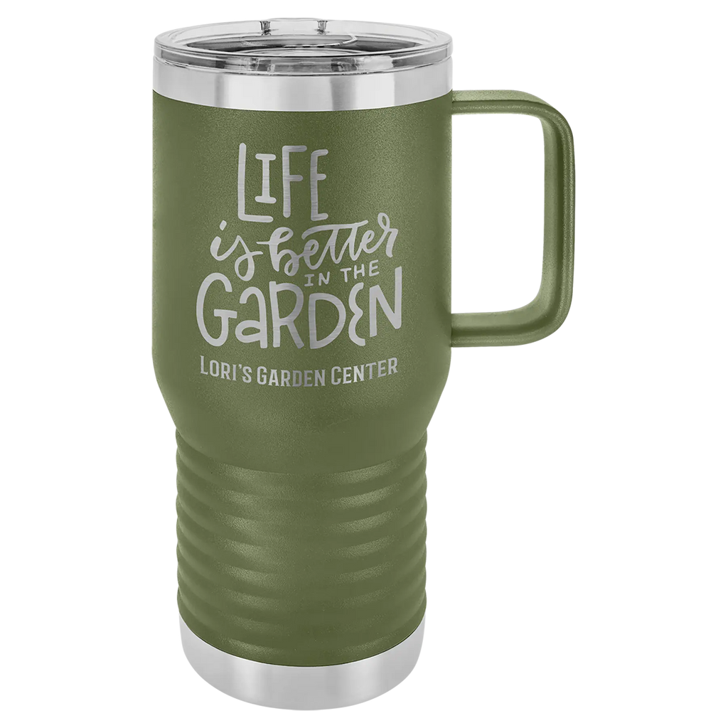 Custom Insulated Stainless Steel Travel Mugs for Business | Logo + Text | Polar Camel® 