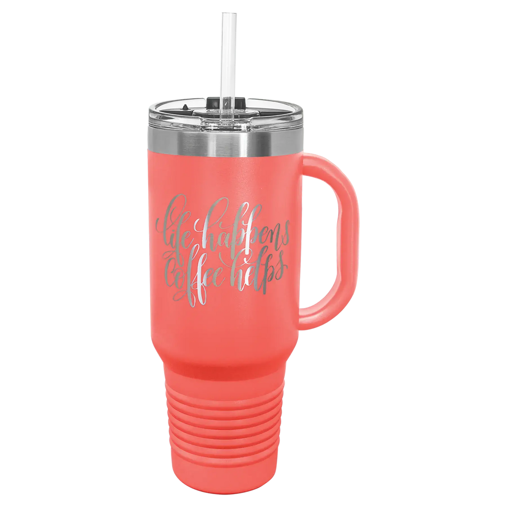 Custom Insulated Stainless Steel Travel Mugs for Business | Logo + Text | Polar Camel® 