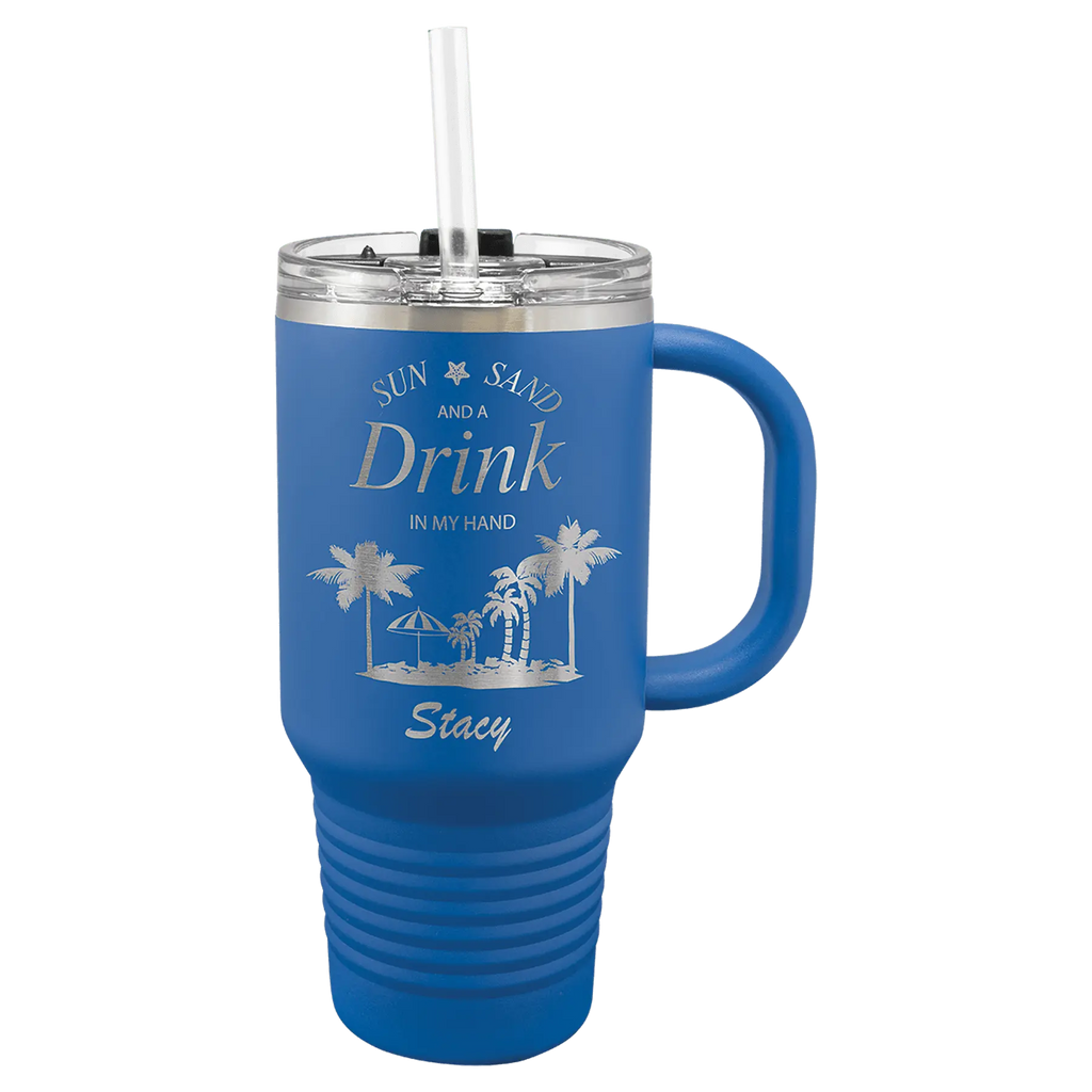 Custom Insulated Stainless Steel Travel Mugs for Business | Logo + Text | Polar Camel® 