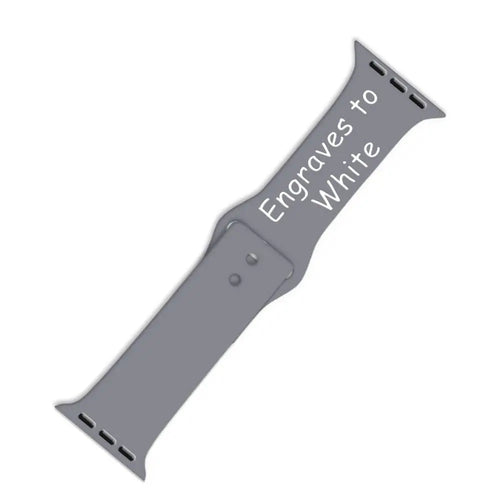 Custom Laser Engraved Silicone Apple Watch Bands 