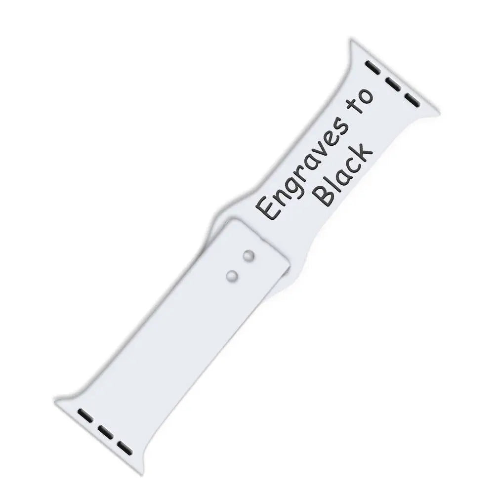 Custom Laser Engraved Silicone Apple Watch Bands 