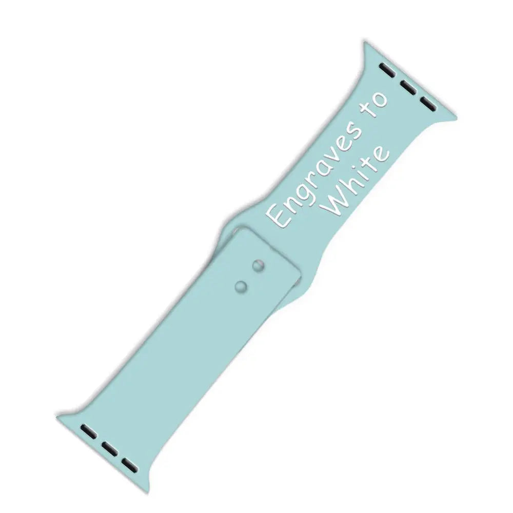 Custom Laser Engraved Silicone Apple Watch Bands 