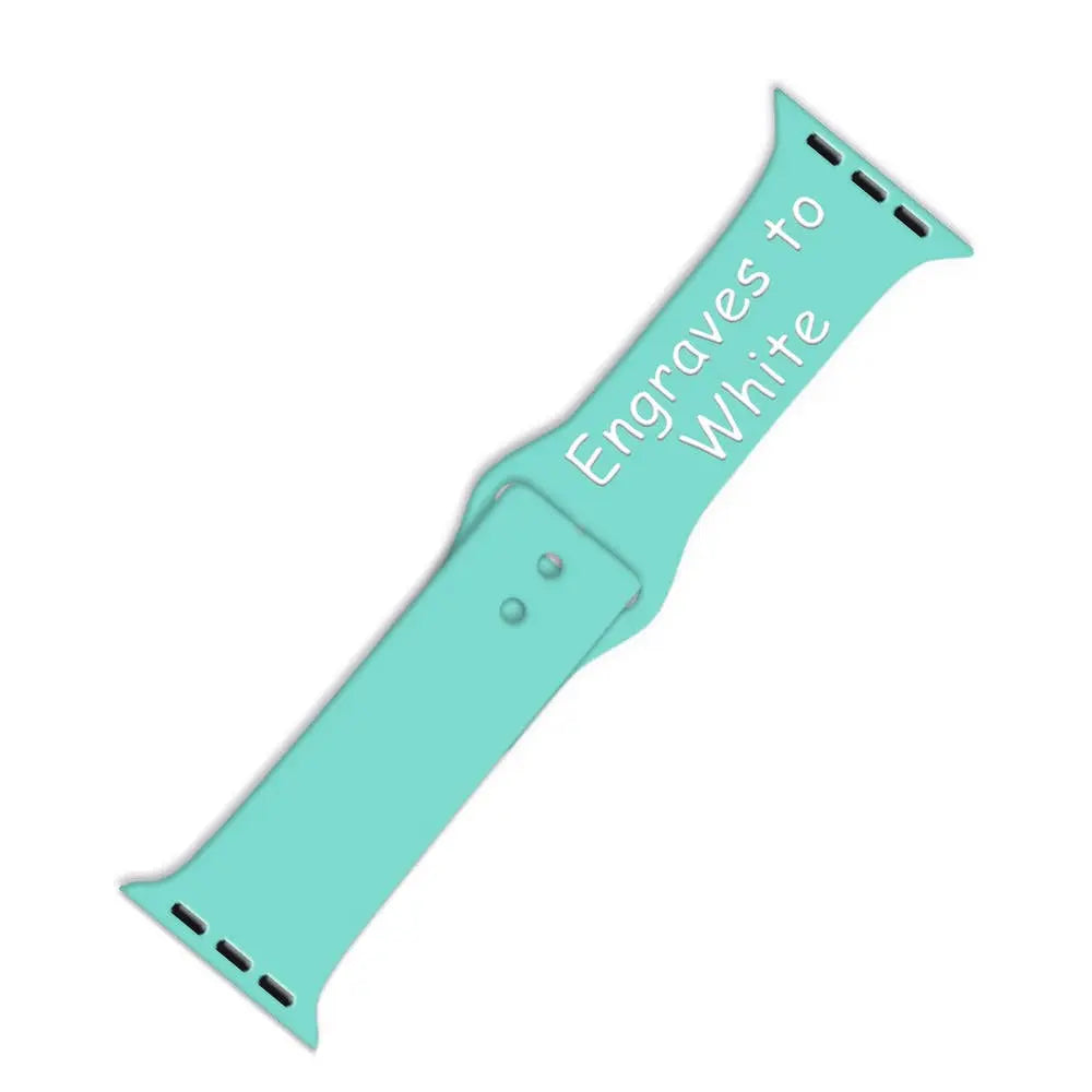 Custom Laser Engraved Silicone Apple Watch Bands 
