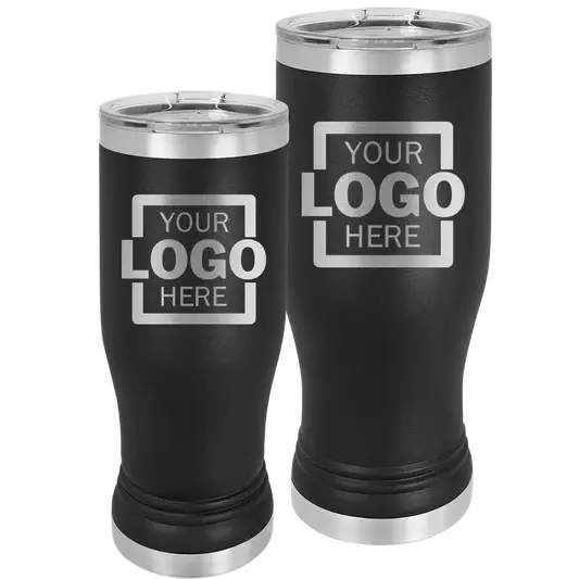 Custom Pilsners for Business | Logo + Text | Polar Camel® Insulated Stainless Steel 