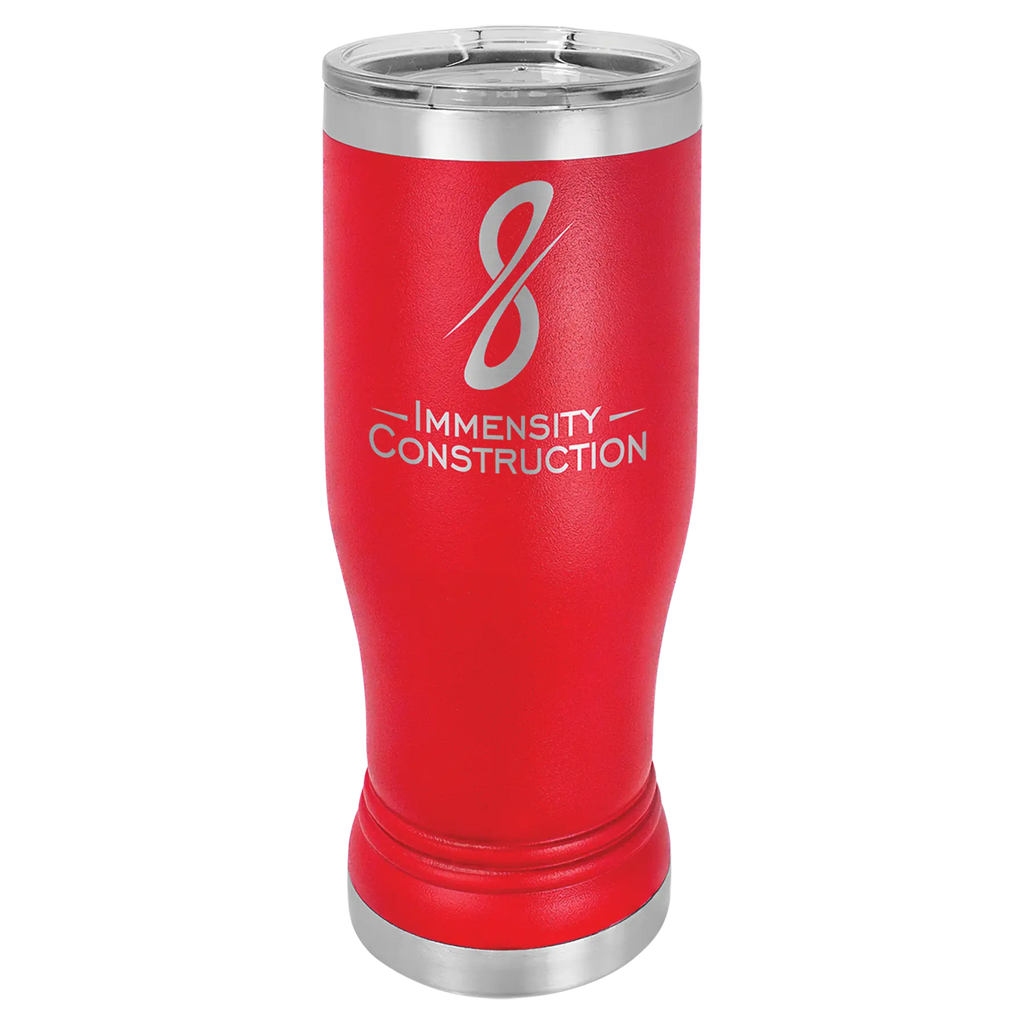 Custom Pilsners for Business | Logo + Text | Polar Camel® Insulated Stainless Steel 